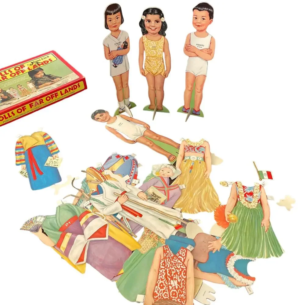 Vintage Platt & Munk Paper Dolls of Far Off Lands Vtg 1969 Made in USA Toy READ